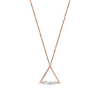 0.07 ct. Diamant Baguette Dreieck Halskette