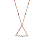 0.07 ct. Diamant Baguette Dreieck Halskette