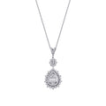 0,79 ct. Diamant Tropfen Baguette Halskette