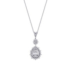 0,79 ct. Diamant Tropfen Baguette Halskette