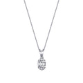 0,07 ct. Diamant Baguette Halskette