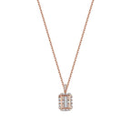 0,37 ct. Diamant Baguette Halskette