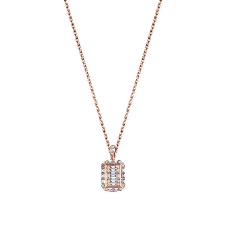 0.37 ct. Diamant Baguette Halskette