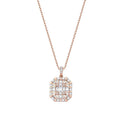 0,89 ct. Diamant Baguette Halskette