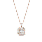 0,89 ct. Diamant Baguette Halskette