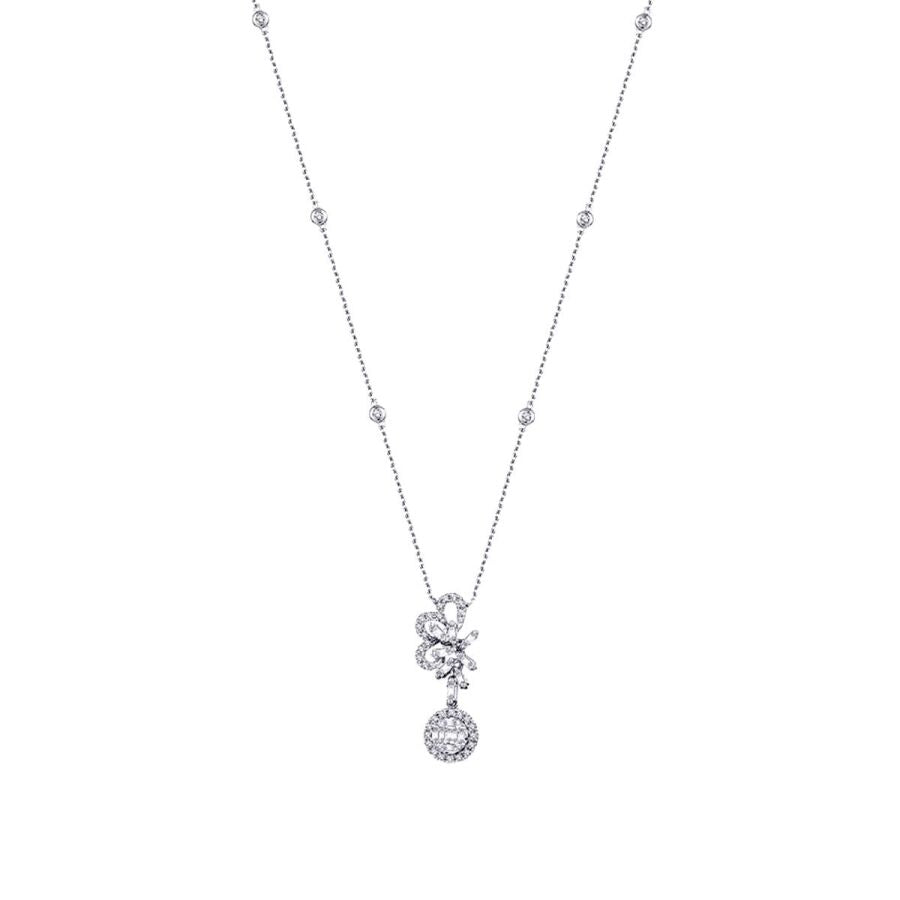 0.53 ct. Diamant Baguette Halskette
