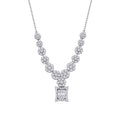 0,69 ct. Diamant Blumen Baguette Halskette