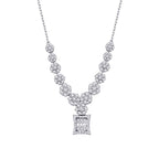 0,69 ct. Diamant Blumen Baguette Halskette