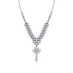 0,69 ct. Diamant Baguette Halskette