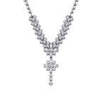 0,69 ct. Diamant Baguette Halskette