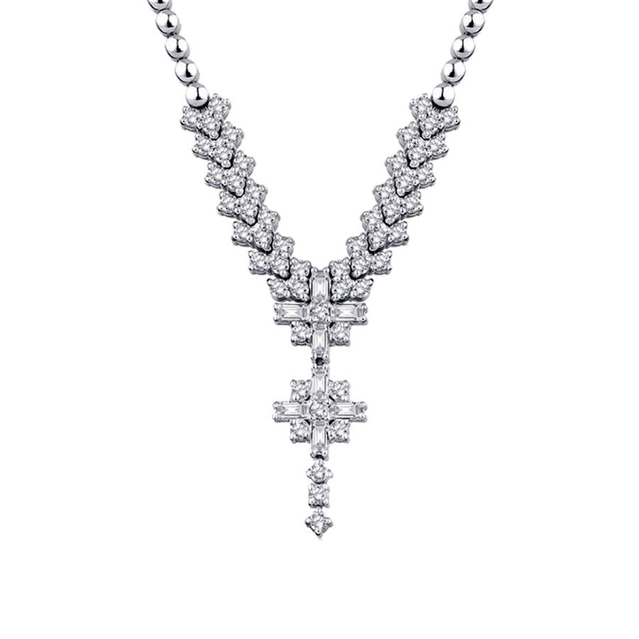 0.69 ct. Diamant Baguette Halskette