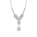 0,45 ct. Diamant Baguette Halskette