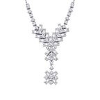 0,45 ct. Diamant Baguette Halskette