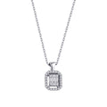 0,14 ct. Diamant Baguette Halskette