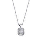 0,14 ct. Diamant Baguette Halskette