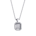 0,14 ct. Diamant Baguette Halskette