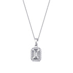 0,35 ct. Diamant Baguette Halskette