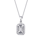 0,35 ct. Diamant Baguette Halskette
