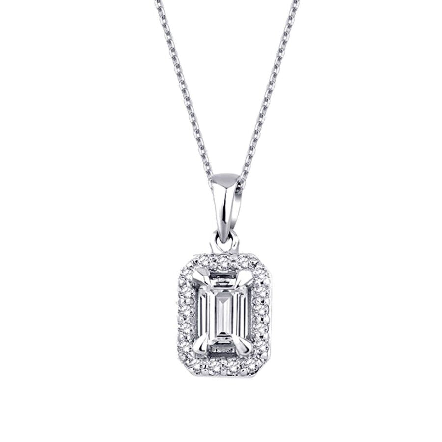 0.35 ct. Diamant Baguette Halskette