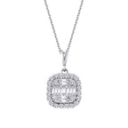 0,51 ct. Diamant Baguette Halskette