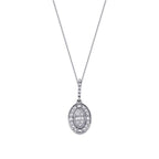 0,19 ct. Diamant Baguette Halskette