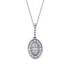 0.19 ct. Diamant Baguette Halskette