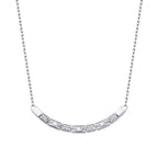 0,16 ct. Diamant Baguette Stein Halskette