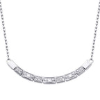 0.16 ct. Diamant Baguette Stein Halskette