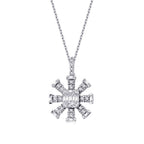 0,23 ct. Diamant Schneeflocken Baguette Halskette