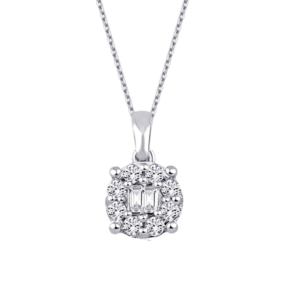 0.23 ct. Diamant Baguette Trend Halskette
