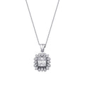 0,12 ct. Diamant Baguette Halskette
