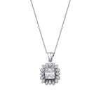 0,12 ct. Diamant Baguette Halskette