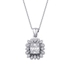 0,12 ct. Diamant Baguette Halskette
