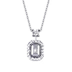 0,05 ct. Diamant Baguette Halskette