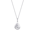 0.15 ct. Diamant Baguette Halskette