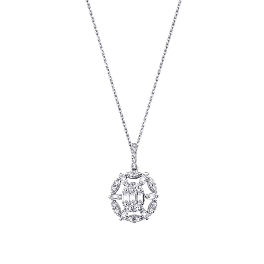 0.26 ct. Diamant Baguette Trend Halskette