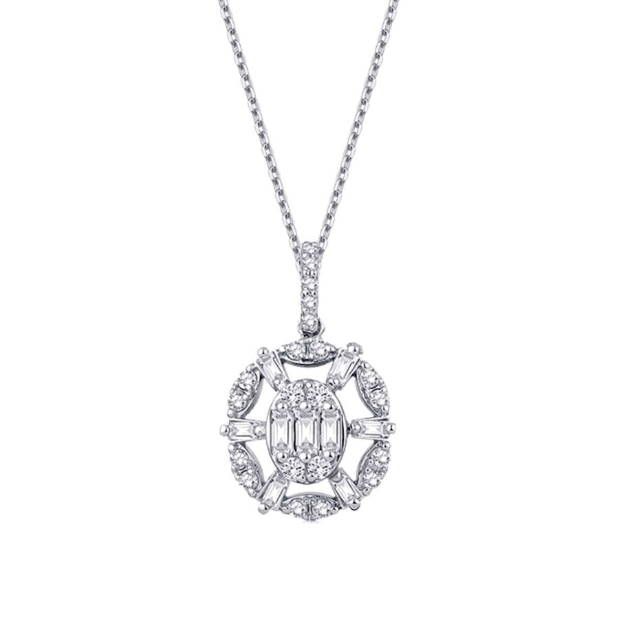0.26 ct. Diamant Baguette Trend Halskette