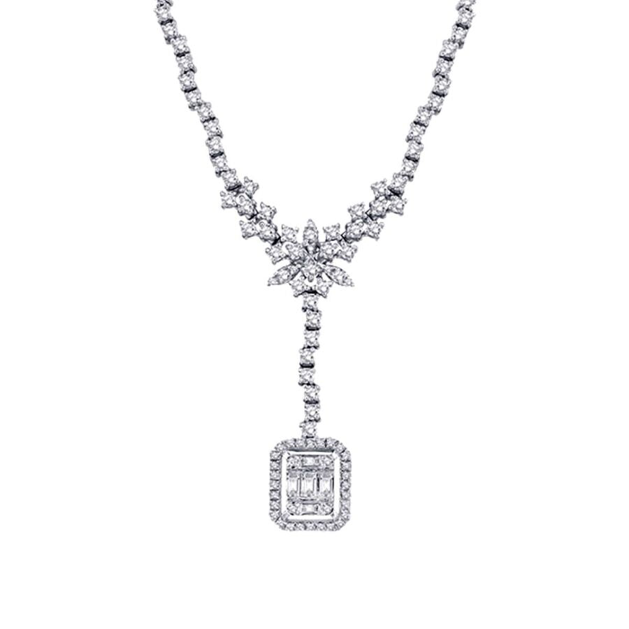 1.50 ct. Diamant Baguette Halskette