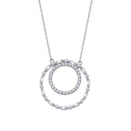 0,66 ct. Diamant Baguette Halskette