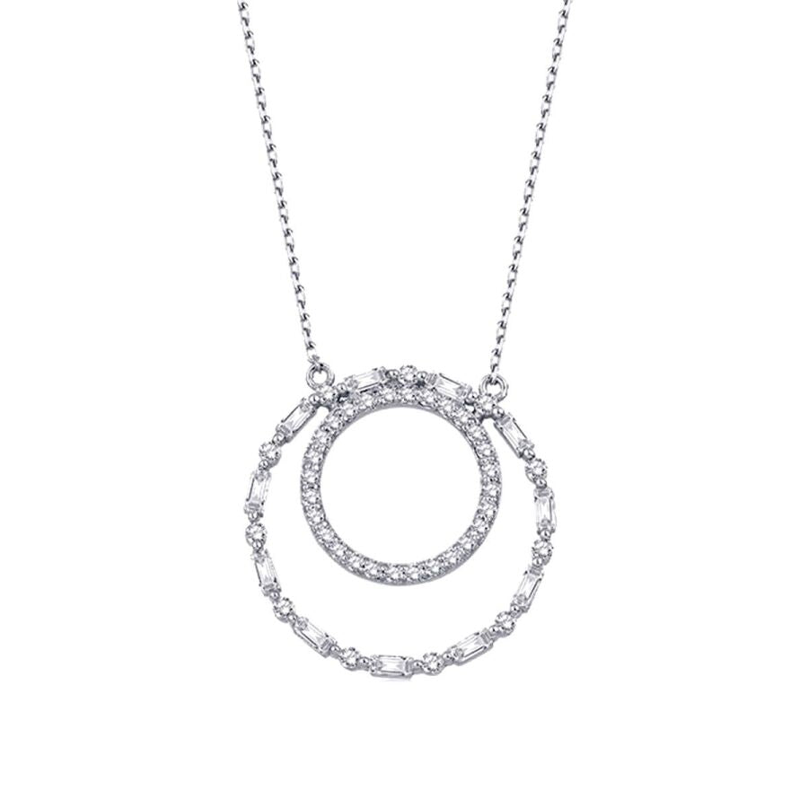 0.66 ct. Diamant Baguette Halskette