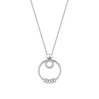 0,22 ct. Diamant Baguette Halskette