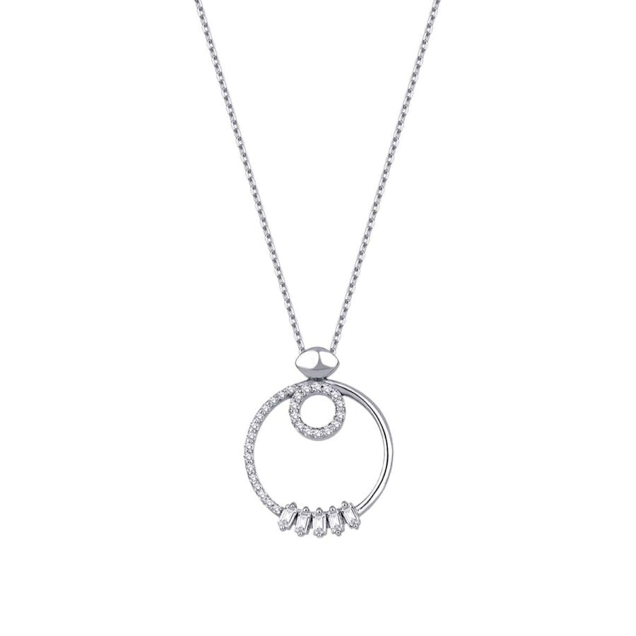 0.22 ct. Diamant Baguette Halskette