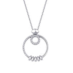 0,22 ct. Diamant Baguette Halskette