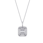 0,40 ct. Diamant Baguette Halskette