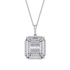 0,40 ct. Diamant Baguette Halskette