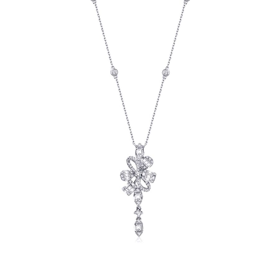 0.94 ct. Diamant Baguette Halskette