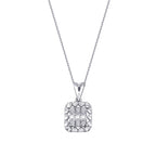 0.19 ct. Diamant Baguette Halskette