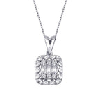 0,19 ct. Diamant Baguette Halskette