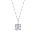 0.15 ct. Diamant Baguette Halskette
