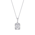 0.15 ct. Diamant Baguette Halskette